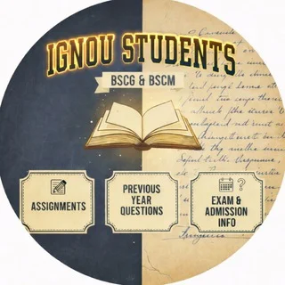 🔥IGNOU BSCG/BSCM DISCUSSION 🔥 telegram Group link